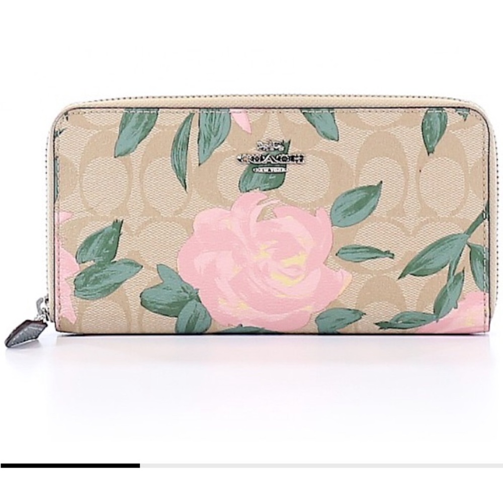 Fun and flowery coach wallet.